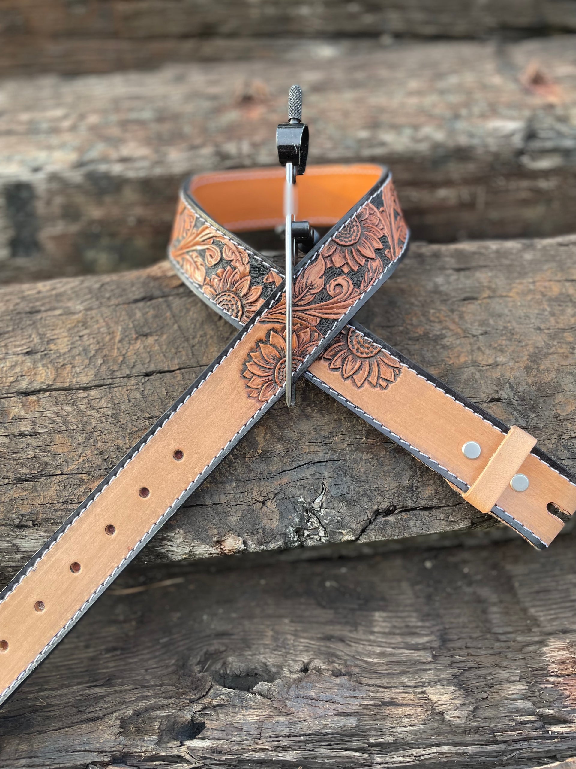 Sunflower Belt Soquili Farm Custom Leather Sunflower Belt Soquili Farm Custom Leather